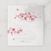 水彩フローラピンクさくらんぼブロッサム結婚ズ プレイスカード (外部開封)
