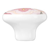 水彩フローラピンクの素敵なパタかわいらしーン セラミックノブ (側面)