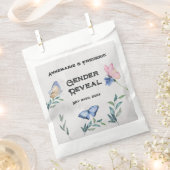 水彩フローラピンクまたはブルー フェイバーバッグ (クリップ留めされた状態)