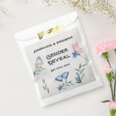 水彩フローラピンクまたはブルー フェイバーバッグ (封をした状態)