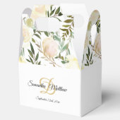 水彩フローラピンクアイボリーモノグラム結婚ズ フェイバーボックス (オープン)