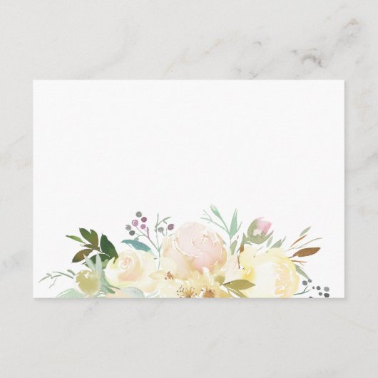 水彩フローラピンクアイボリー結婚ズ詳細 エンクロージャーカード (裏面)