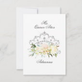 水彩フローラピンククリームアイボリーキンセアニラ 招待状 (裏面)