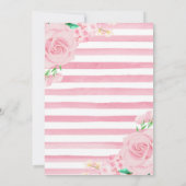 水彩フローラピンクサーカス動物誕生日 招待状 (裏面)