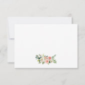 水彩フローラピンクシルバーRSVP 結婚's 出欠カード (裏面)