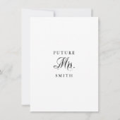 水彩フローラピンクダスティバラブライダルシャワー 招待状 (裏面)