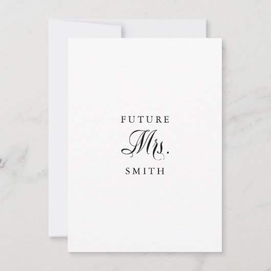 水彩フローラピンクダスティバラブライダルシャワー 招待状 (裏面)