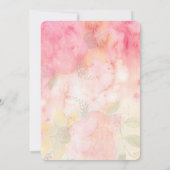 水彩フローラピンクフォーマル結婚式招待状 招待状 (裏面)