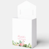 水彩フローラピンクフラミンゴシャワーボウ フェイバーボックス (見開き)