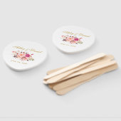 水彩フローラピンクローズ赤面結婚ズ ハンドファン (組立なし)