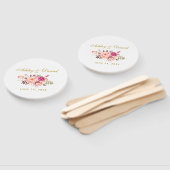 水彩フローラピンクローズ赤面結婚ズR ハンドファン (組立なし)