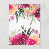 水彩フローラピンク結婚の詳細 エンクロージャーカード (裏面)