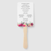 水彩フローラピンク結婚ク式プログラム ハンドファン (裏面)