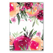 水彩フローラピンク結婚ズ テーブルナンバー (裏面)