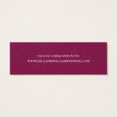 水彩フローラピンク結婚ズWebサイトRSVP (裏面)