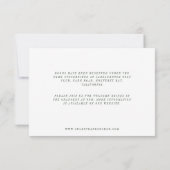 水彩フローラピンク詳細カード 出欠カード (裏面)