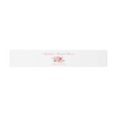 水彩フローラピンク赤面ブライダルシャワー 招待状ベリーバンド (フラット)