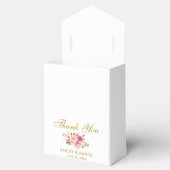 水彩フローラピンク赤面結婚金ゴールド感謝していのB フェイバーボックス (オープン)