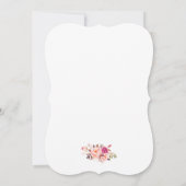 水彩フローラピンク赤面結婚金ゴールドB 招待状 (裏面)