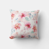 水彩フローラピンク クッション (正面)