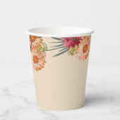 水彩フローラピーチ赤ちゃんシャワースクリプト 紙コップ (裏面)