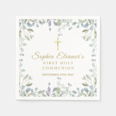 水彩フローラファーストホーリーコミューン スタンダードカクテルナプキン (正面)