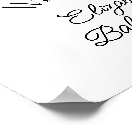 水彩フローラファーマーズマーケットシャワーウェルカム ポスター (角)