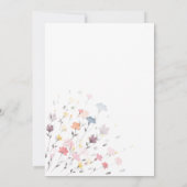 水彩フローラフィルム結婚テーマ サンキューカード (裏面)