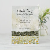 水彩フローラフィールドお祝いの写真 招待状 (スタンド正面)
