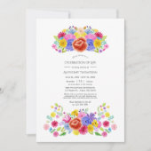 水彩フローラフェスタお祝いの写真 招待状 (正面)