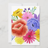 水彩フローラフェスタお祝いの写真 招待状 (裏面)