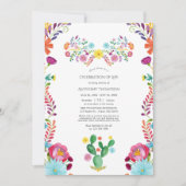 水彩フローラフェスタお祝いオブライフ 招待状 (正面)