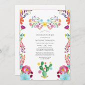 水彩フローラフェスタお祝いオブライフ 招待状 (正面/裏面)