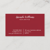 水彩フローラフェミニングリーナリー 名刺 (裏面)