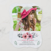 水彩フローラフォト招待状 招待状 (正面/裏面)