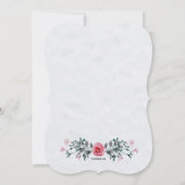 水彩フローラフォト招待状 招待状 (裏面)