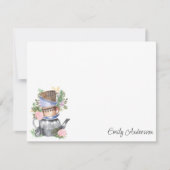 水彩フローラフラットノートカード ノートカード (正面)