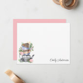 水彩フローラフラットノートカード ノートカード (正面/裏面インサイチュ)