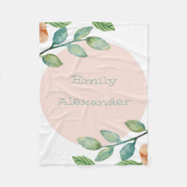 水彩フローラフリースブランケット フリースブランケット