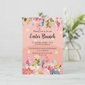水彩フローラフレームイースターブランチ 招待状 (スタンド正面)