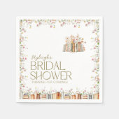 水彩フローラブックをテーマにしたフローラパーティー スタンダードカクテルナプキン (正面)