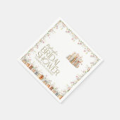 水彩フローラブックをテーマにしたフローラパーティー スタンダードカクテルナプキン (角)