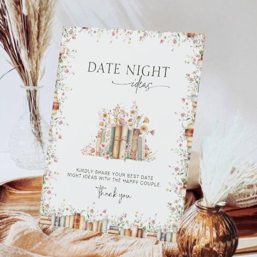 水彩フローラブックをテーマにした日付夜アイディア 台座サイン