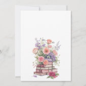 水彩フローラブックブライダルシャワー 招待状 (裏面)