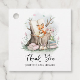 水彩フローラブックベビーシャワーありがとう フェイバータグ