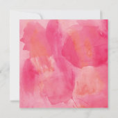 水彩フローラブライダルまたはベビーシャワー招待状 招待状 (裏面)