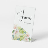 水彩フローラブライダルシャワーの好意 台座サイン (正面)