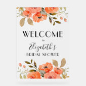 水彩フローラブライダルシャワーへようこそ アクリルサイン (正面)