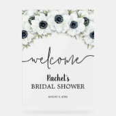 水彩フローラブライダルシャワーへようこそ アクリルサイン (正面)