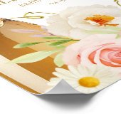 水彩フローラブライダルシャワーへようこそ ポスター (角)